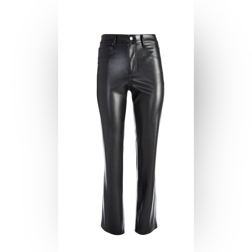 Alice + Olivia “Amazing” Faux Leather Jeans perfect condition (size 25)